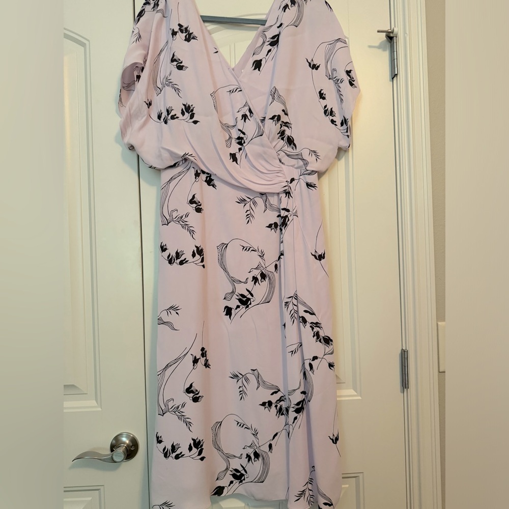 Lewit Lavender with black Dress- 100%Vicose size 12